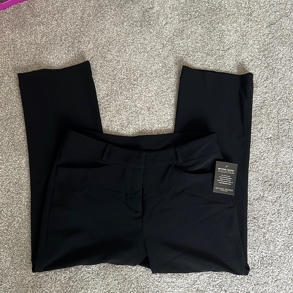 Boston Proper Travel Collection black dress pants.